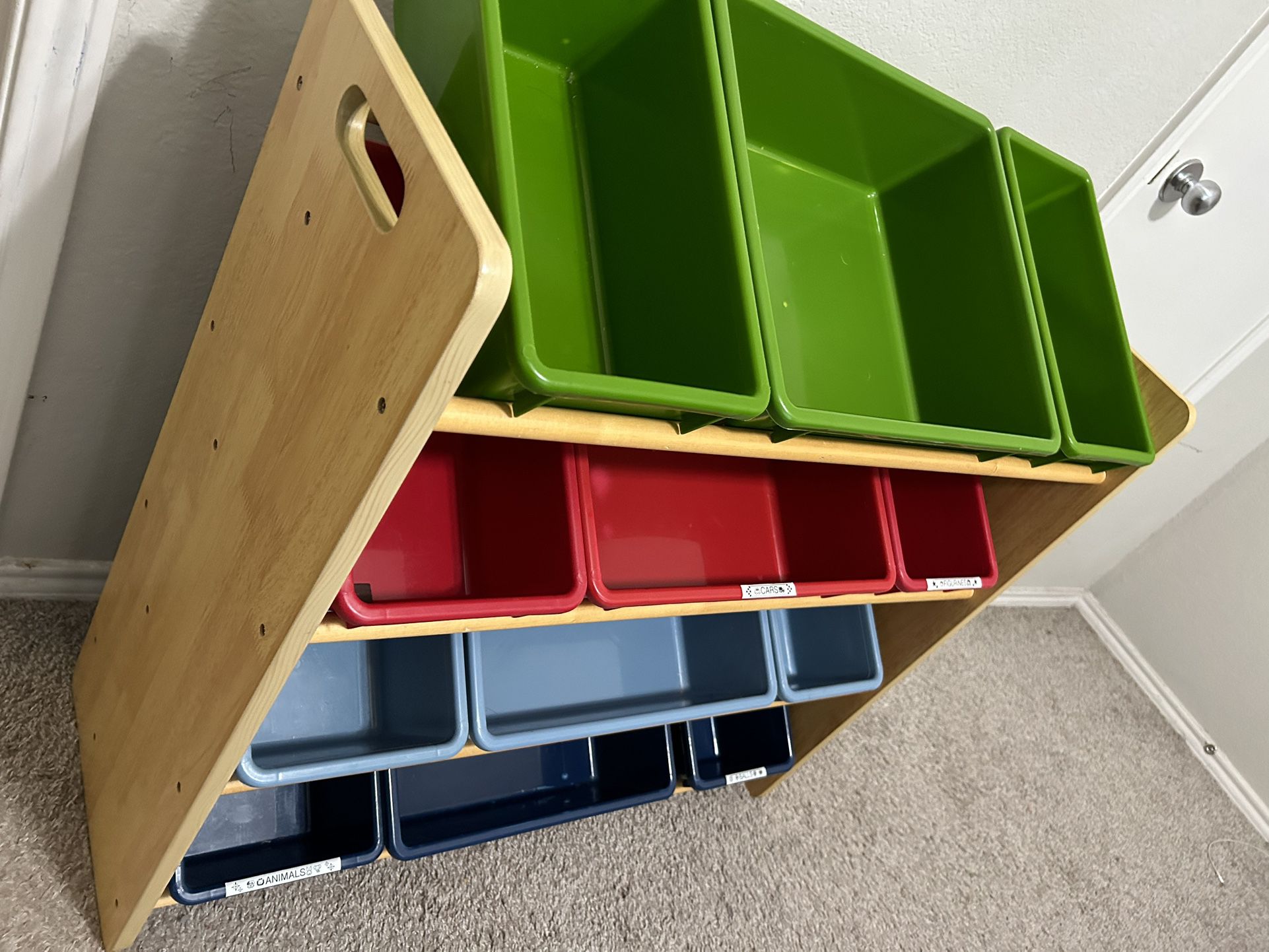 Toy Organizer With Storage Bins