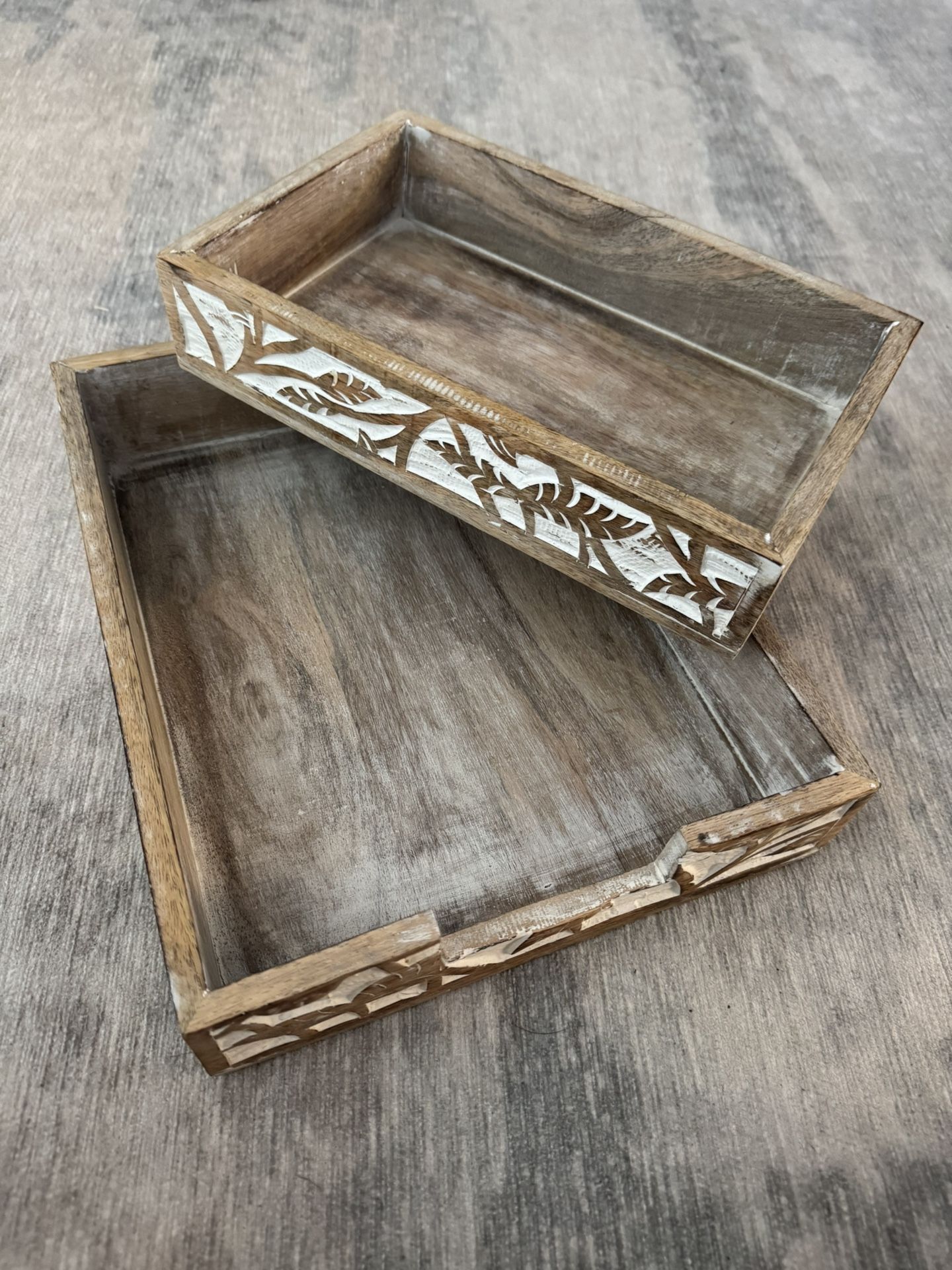 Wooden Palm Desk Organizers