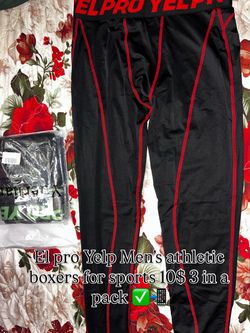Yelpro Men's Athletic Compression Pants 3-Pack