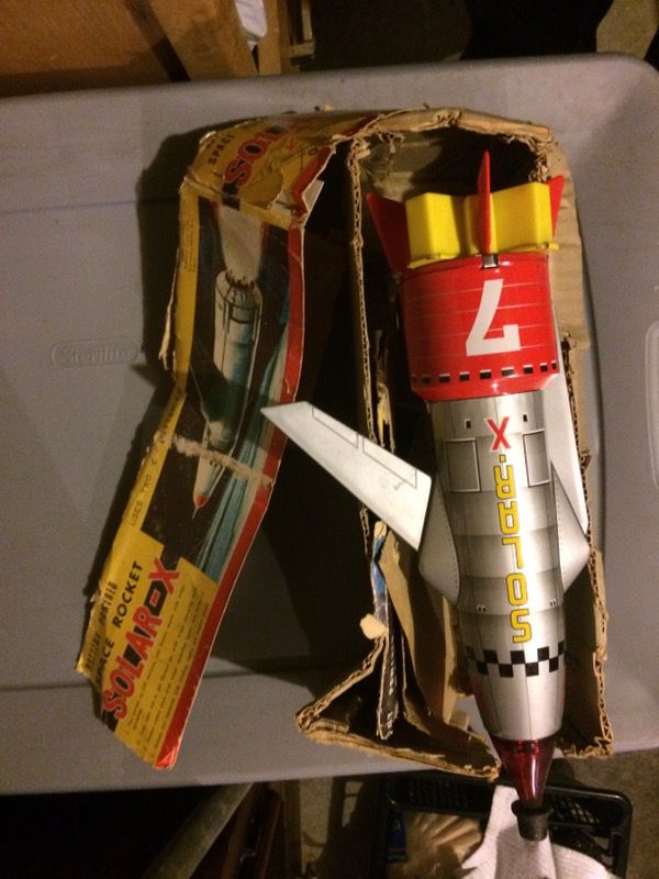 70's Solar X toy metal rocket...