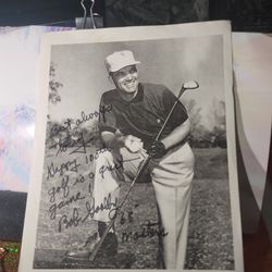BOB GOALBY SIGNED AUTOGRAPHED 8.5x11 PHOTO CELEBRATED MASTERS LEGEND INSCRIBED W/COA