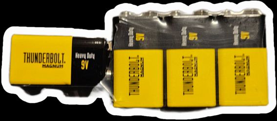 Four 9 volt batteries