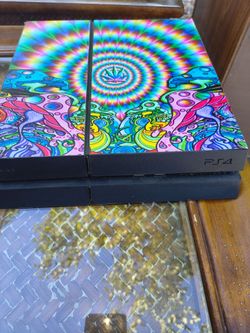 Sony PS4 Console with Custom Psychedelic Skin