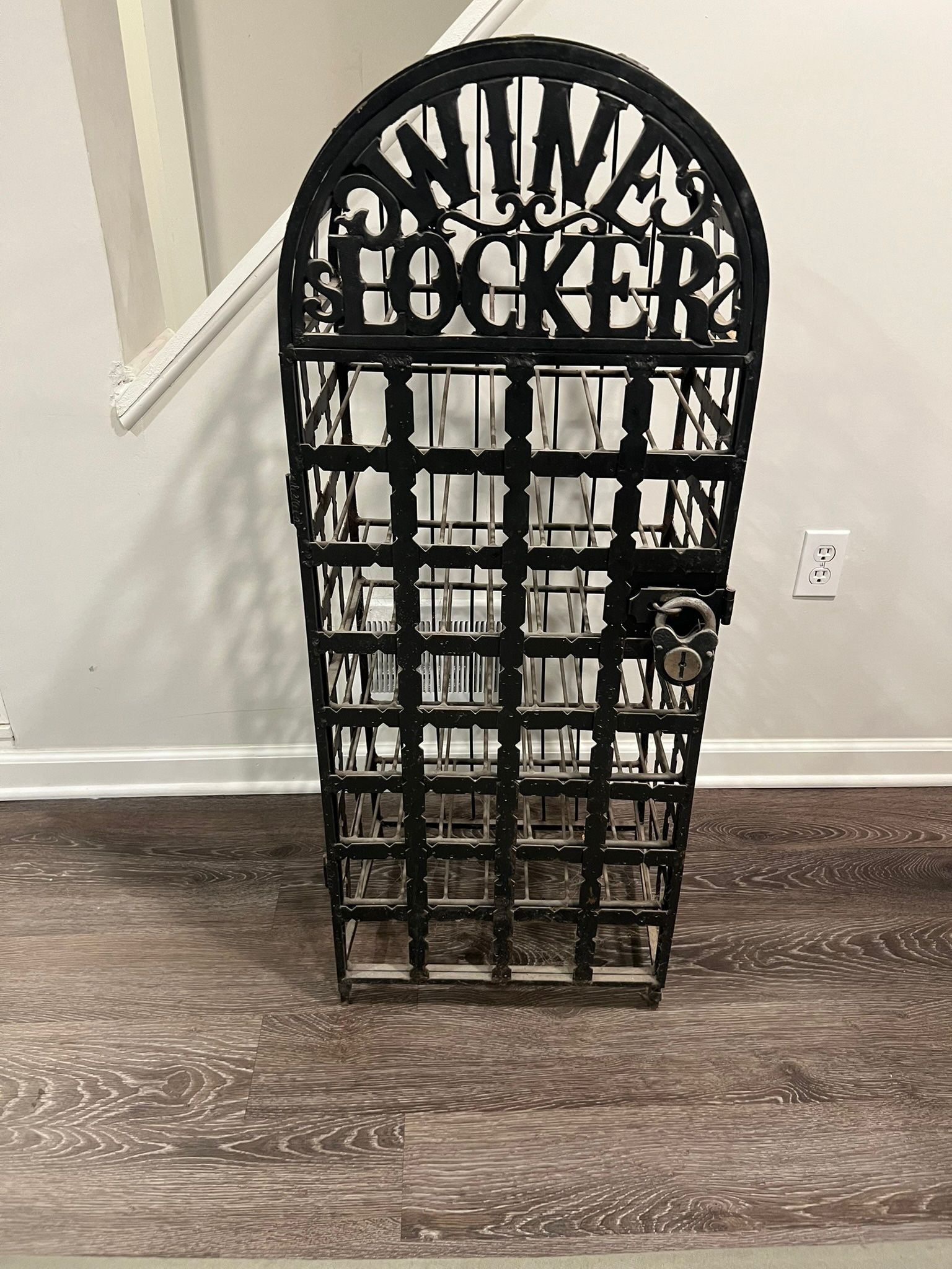 1960’s Vintage Iron Wine Locker in Great Condition 12d x 17w x 44h