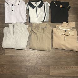 Polo Collar Long Sleeve Shirts Brand New 