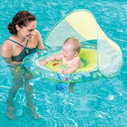 Swimways Sun Canopy Spring Float, Splash N Play 9-24M