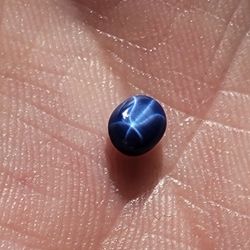 .80ctw Natural Blue Star Sapphire [6 Star Ray] Cabachon FLATBACK GEMSTONE