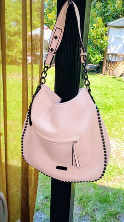 Pink Jessica Simpson Hobo Shoulder Bag with Black Studs