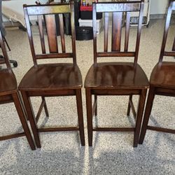 Counter Height Wood Bar Stools