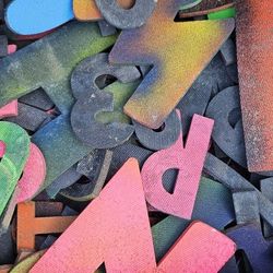 Vintage Rubber Sign Letters