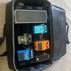 Pedal Board With Effects And. Power Supply, Ready To Use!