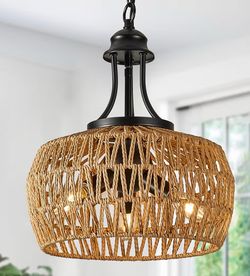 Farmhouse boho chandelier