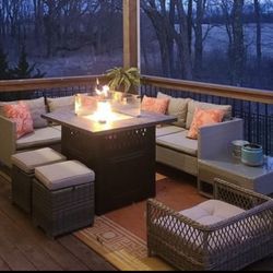 Patio Set w DualHeat Fire Pit $700 