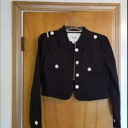Designer Luella Bartley For Target Ltd Edition Well Made Black Denim Cropped Jacket Like New Size XL 