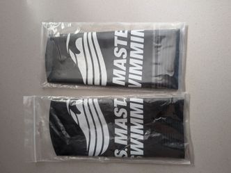 2 Swim Caps - New, Latex, US Masters