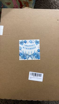 Blue happy birthday sign