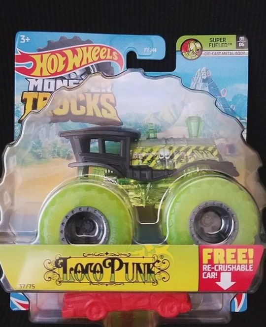 NEW! 2020 Hot Wheels MONSTER TRUCKS Scale 1/64 LOCO PUNK #37 SUPER FUELED 37/75