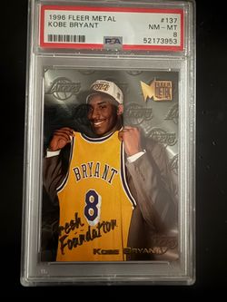 1996 Fleer Metal Kobe Bryant #137 PSA 8