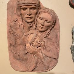 Hand Made Native American Clay Sculpture  Ceramic 