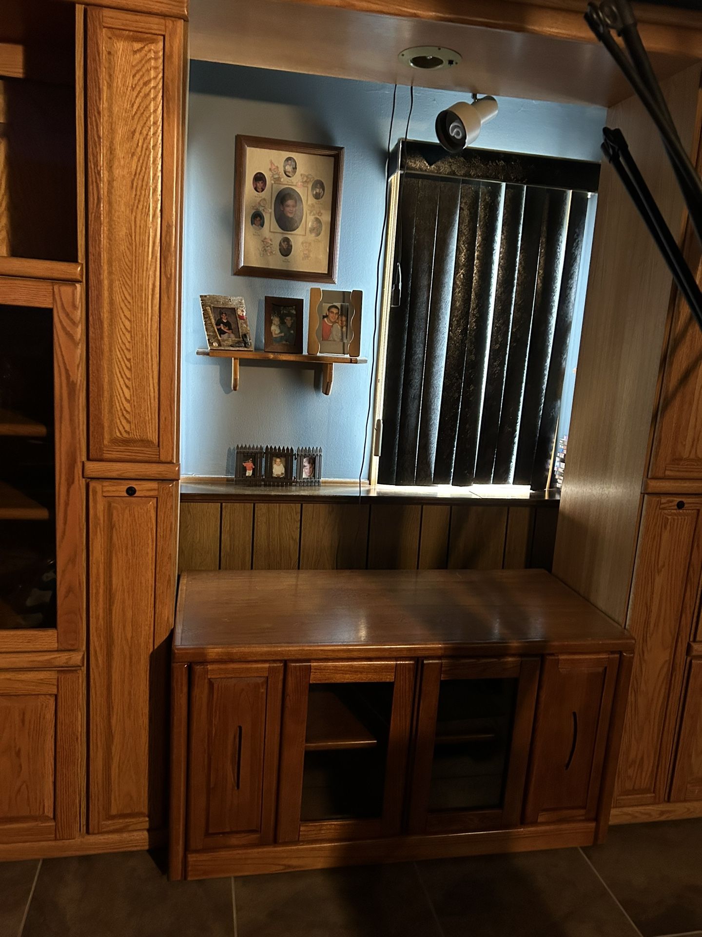 Solid Oak Entertainment Center