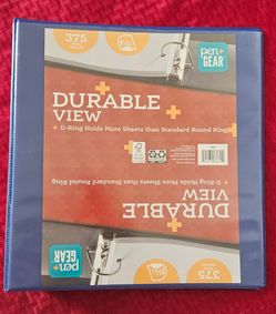 Pen+ gear durable view 1.5(1) inch 375(220) sheet d - ring binders. 3pc