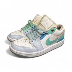 No box Nike Air Jordan 1 Low SE Sneakers Women’s SZ 5.5 White/Emerald Rise FN8899-131