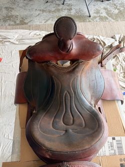Western Leather Horse Saddle