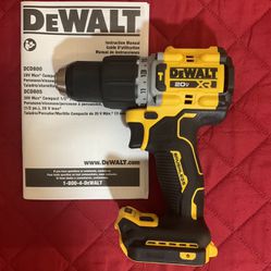 DeWalt. 20V MAX XR Lithium Ion Compact Cordless Brushless 1/2” Hammer Drill (Tool Only). DCD805B.