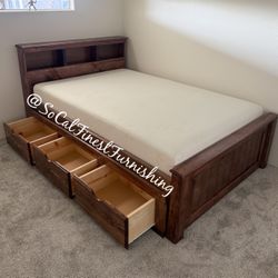 New Full Bed With Drawers And Mattress 