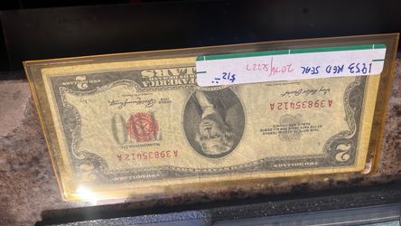 1953 red seal 2 dollar bill series a
