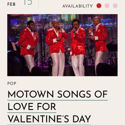 4 Tickets To Myron’s Motown Songs of Love Show