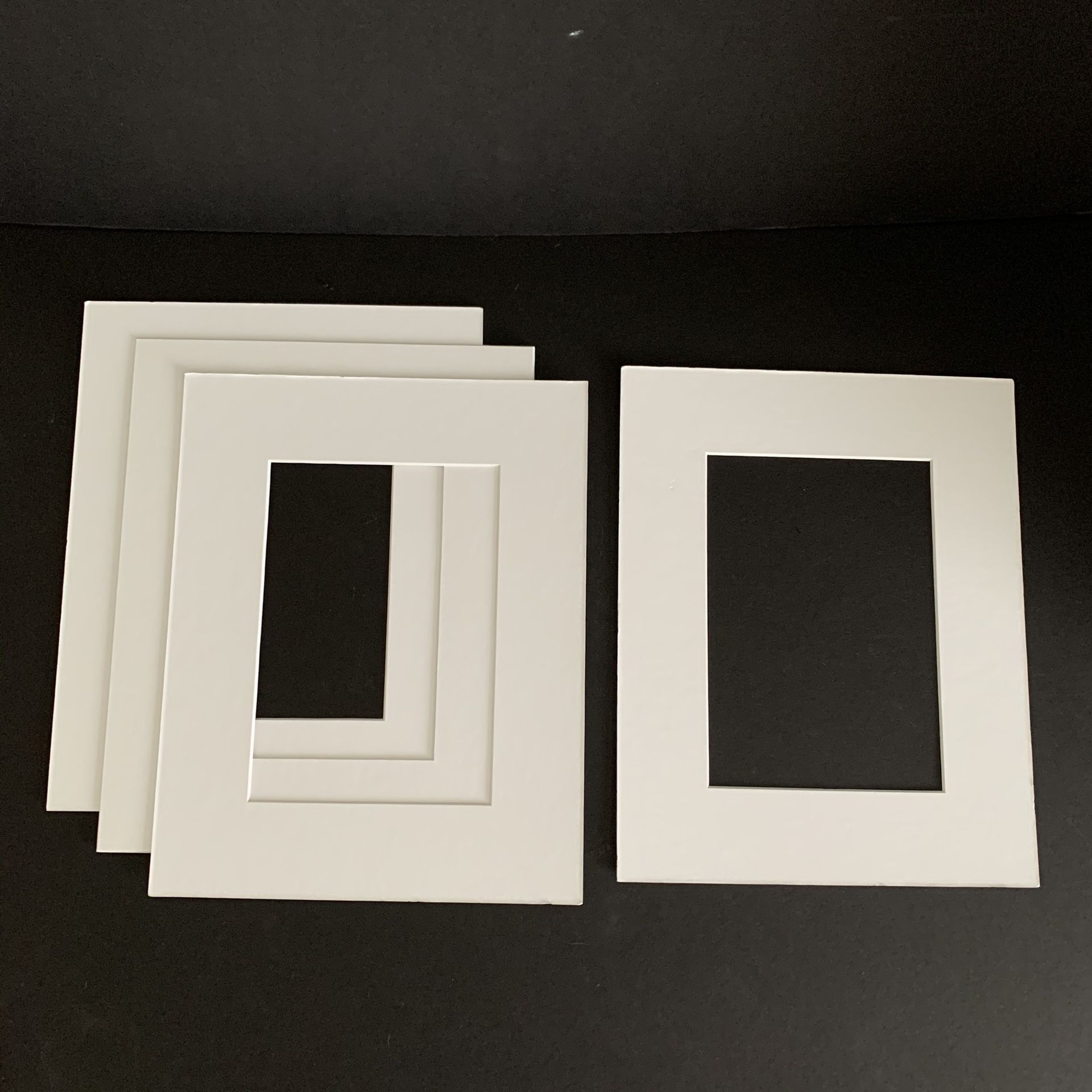 4 Photo Mats 8x10 for 4x6 Picture Frame White Beveled