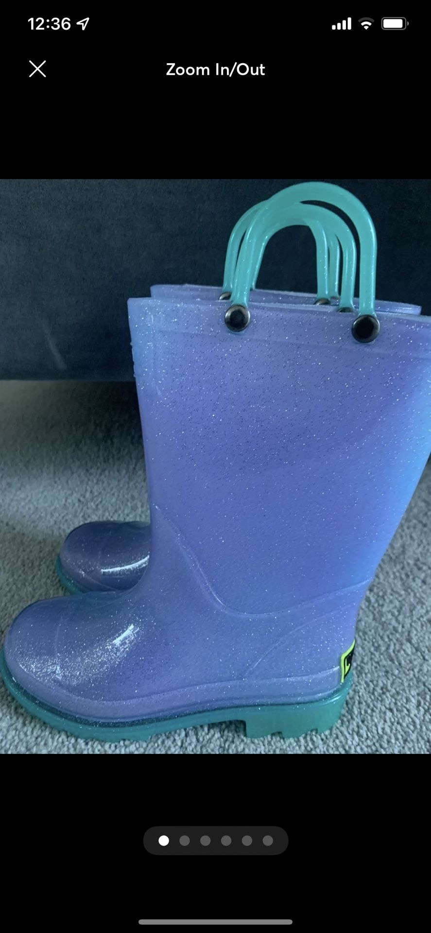 Western chief Glitter Ombré Light-Up Waterproof Rain Boot Sz 11