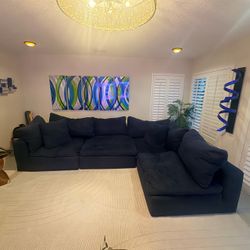 El Dorado Navy Blue Modular Sectional Sofa