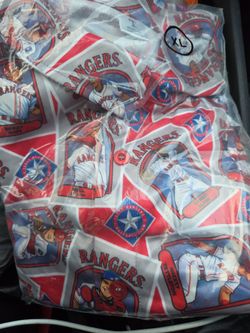 1996 Texas Rangers baseball card button down shirt