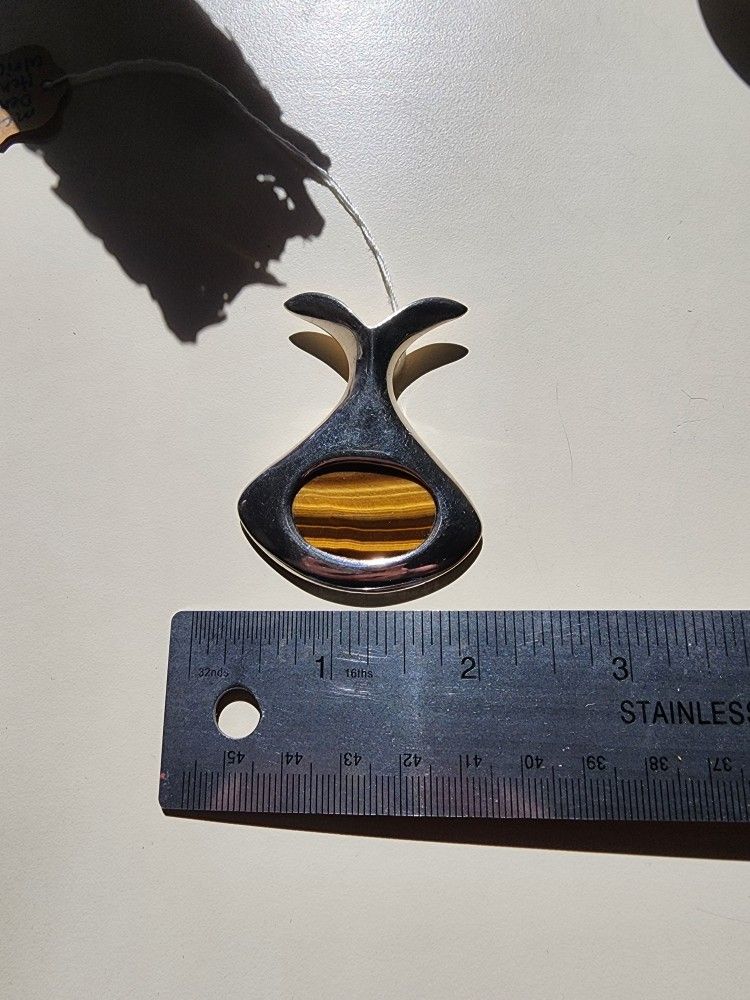 MCM Sterling Silver Tigereye Henning Ulrichsen Pendant