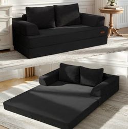 Black Corduroy Convertible Sofa Bed