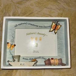 Nature's Beauty Butterfly Wooden Photo Frame