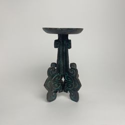 Vintage Iron Aztec Inspired Candle Holder. Gourmet Royale LTD. 