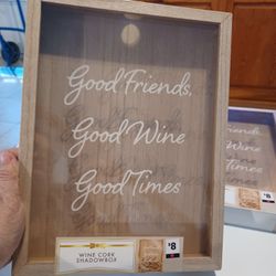 New Wine cork shadow box Great Friends.  
New in package. 
"13 x 10"
 $5 each

Have 2available