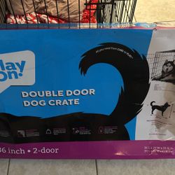 Play On Double Door Dog Crate 