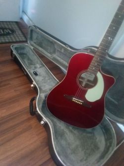 Fender Sonoran acoustic guitar candy apple red