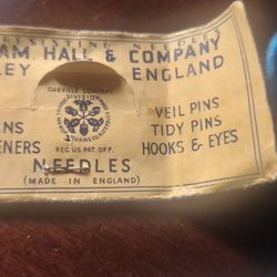 William hall and company sewing needles