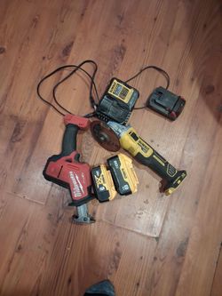 Milwaukee  DeWalt XR Angle Grinder