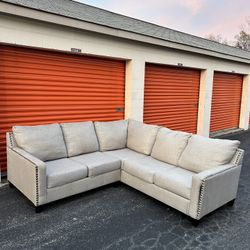 Beautiful Gray Sectional Sofa - FREE DELIVERY 