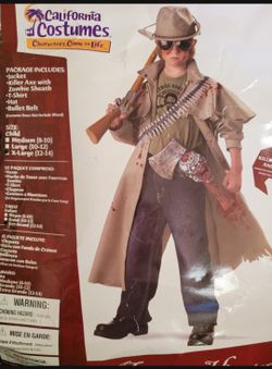 New Zombie Hunter Halloween Costume XL