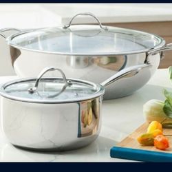 JUEGO DE CACEROLA HONDA DE 15 QT Y OLLA DE 3 QT CLÁSICA DE ACERO INOXIDABLE PRINCESS HOUSE ⚘️🌷