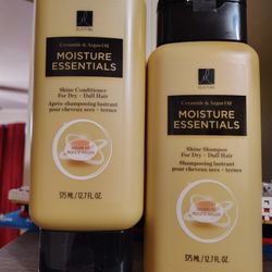 Avon Elastine Moisture Essentials Shine Shampoo And Conditioner Set 