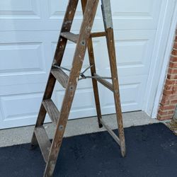 Old Sears 4’ Step Ladder For Use in a Craft or Display - Do Not Use As A Ladder