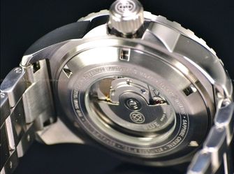 Rare Deep Blue Men's Bluewater Diver 500 Swiss 2824 Automatic MOP Dial SS Watch